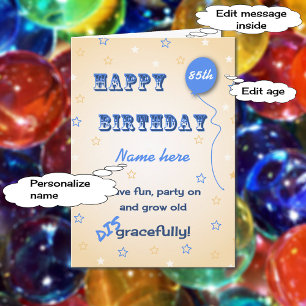 Carte Vieillir vaguement vaguement coutume âge 85ème drô