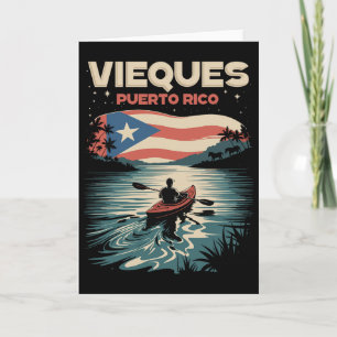 Carte Vieques Porto Rico île Souvenir Porto Ricain F