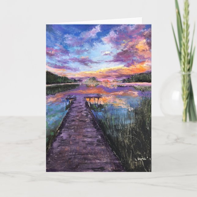 Carte vierge 5 x 7" de note à l'extrémité du dock (Devant)