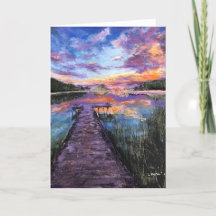 Carte vierge 5 x 7" de note à l'extrémité du dock