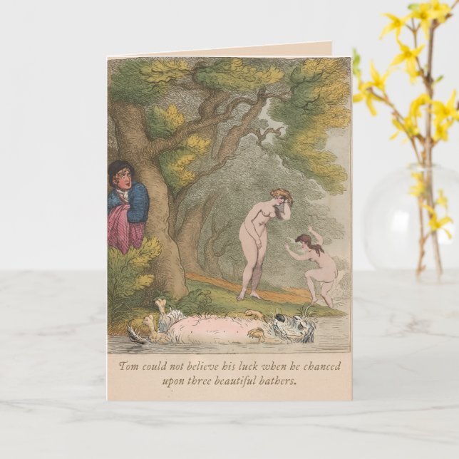 Carte vierge amusante de style Régence pour dachsh (Fleur jaune)