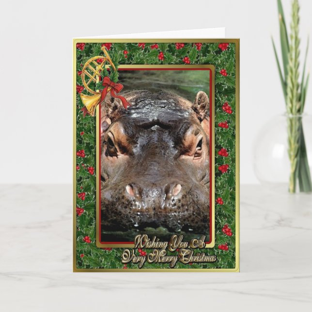 Carte vierge animale africaine de Noël (Devant)