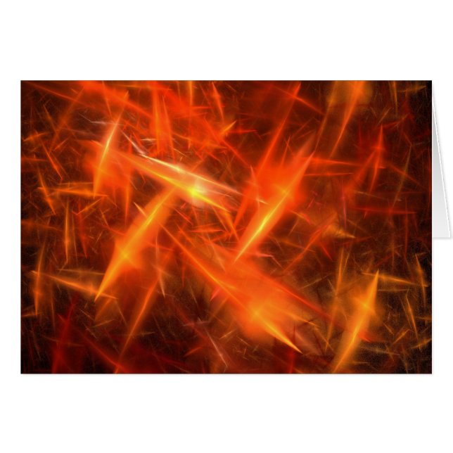 Carte vierge avec Arrière - plan d'art fractal (Devant Horizontal)