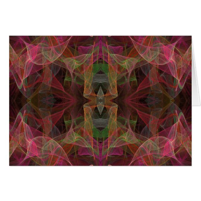 Carte vierge avec Arrière - plan fractal (Devant Horizontal)