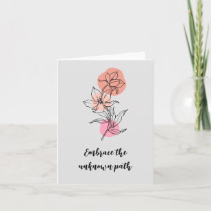 Carte vierge avec dessin de fleurs inspiré de la n