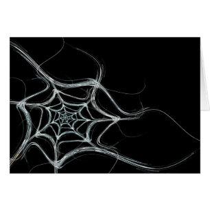 Carte vierge avec fond de toile d'araignée fractal