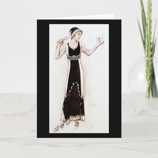 Carte vierge Bakst 1912 d'impression vintage de (Devant)