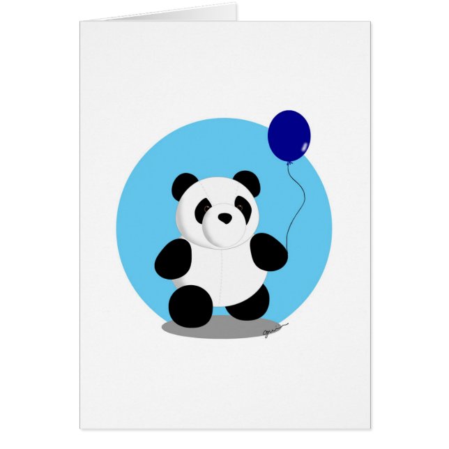Carte vierge - bleu de panda (Devant)