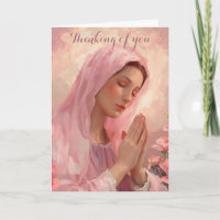 Vierge catholique rose Marie qui pense à vous