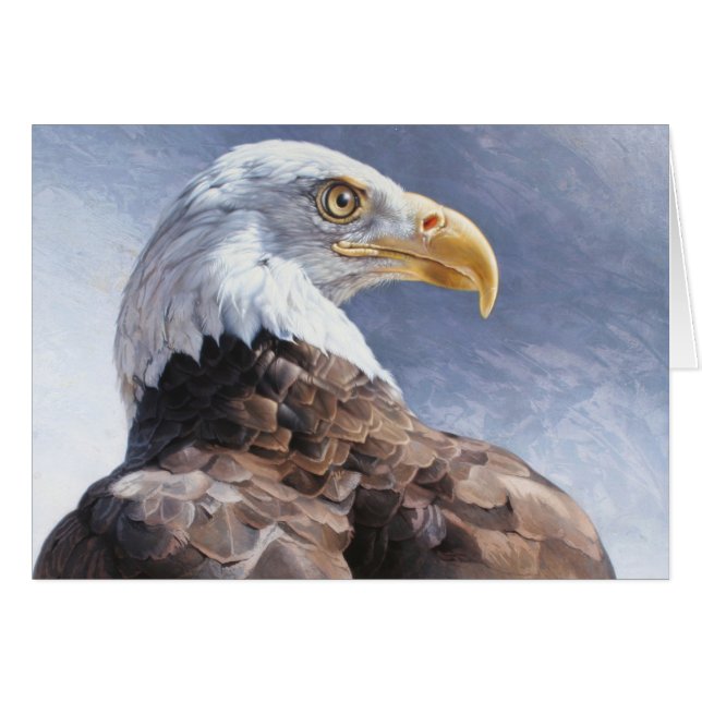 Carte vierge chauve d'Eagle par Andrew Denman (Devant horizontal)