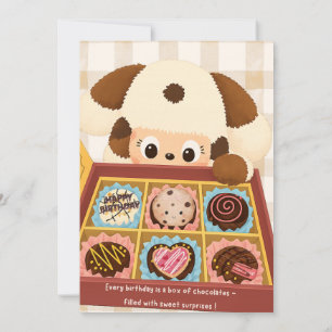 Carte vierge Chien en Chocolat   Chien mignon pers