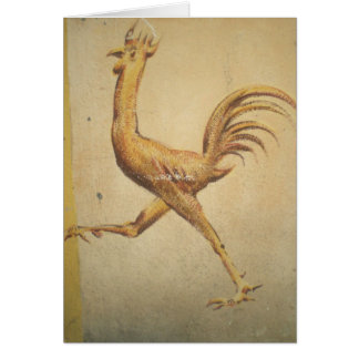 Carte vierge - coq rustique