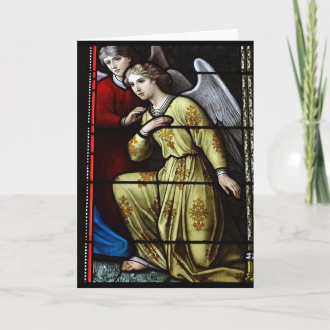 Carte vierge d'ange en verre souillé (Devant)