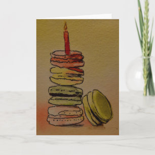Carte vierge d'anniversaire de Macaron