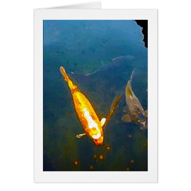 Carte vierge d'art effarouché d'étang à poissons (Devant)