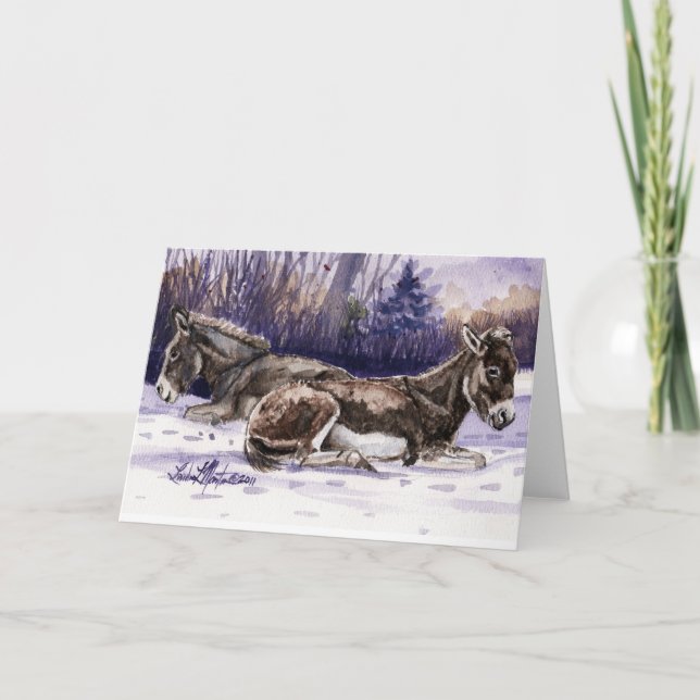 Carte vierge de Burro du petit somme du long hiver (Devant)