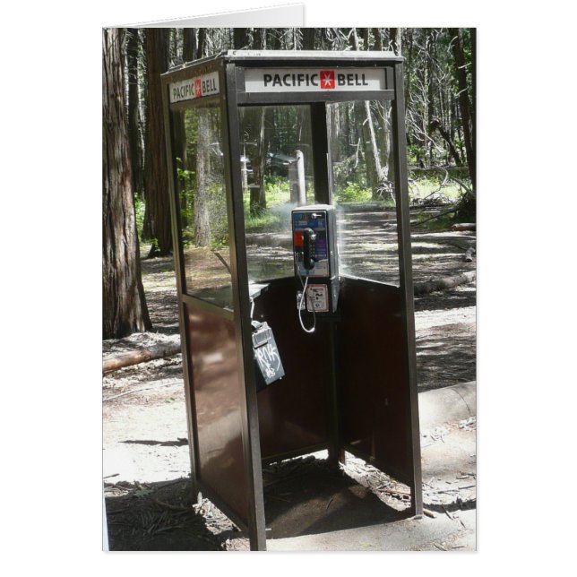 Carte vierge "de CABINE de TÉLÉPHONE" (Devant)