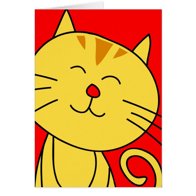 Carte vierge de chat de gros visage (Devant)