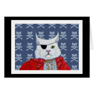 Carte vierge de chat de pirate