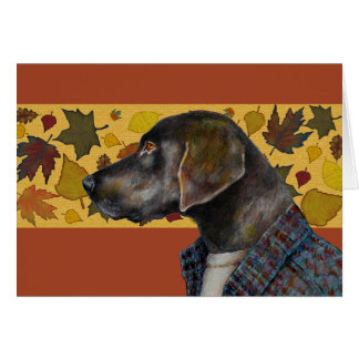 Carte vierge de chien de laboratoire de chocolat