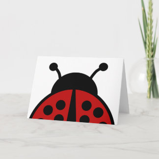 Carte vierge de coccinelle pour votre texte