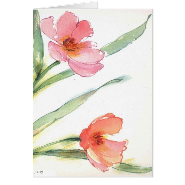 carte vierge de fleur (Devant)