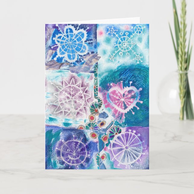 Carte vierge de flocons de neige (Devant)