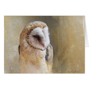 Carte vierge de hibou de grange d'Andrew Denman