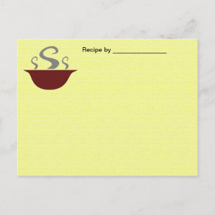 Carte vierge de la recette de soupe Bowl