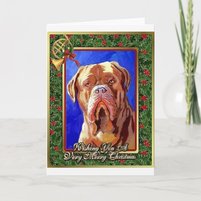 Carte vierge de Noël de Dogue De Bordeaux Dog (Devant)