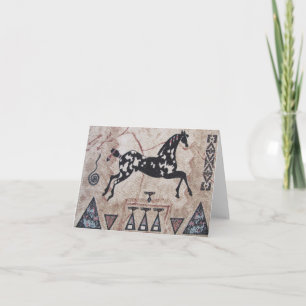 Carte vierge de note--Art de Natif américain