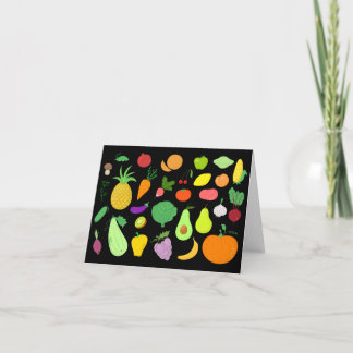 Carte vierge de note de fruits et légumes