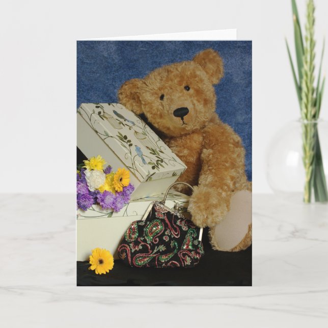 Carte vierge de note d'ours de nounours avec le (Devant)