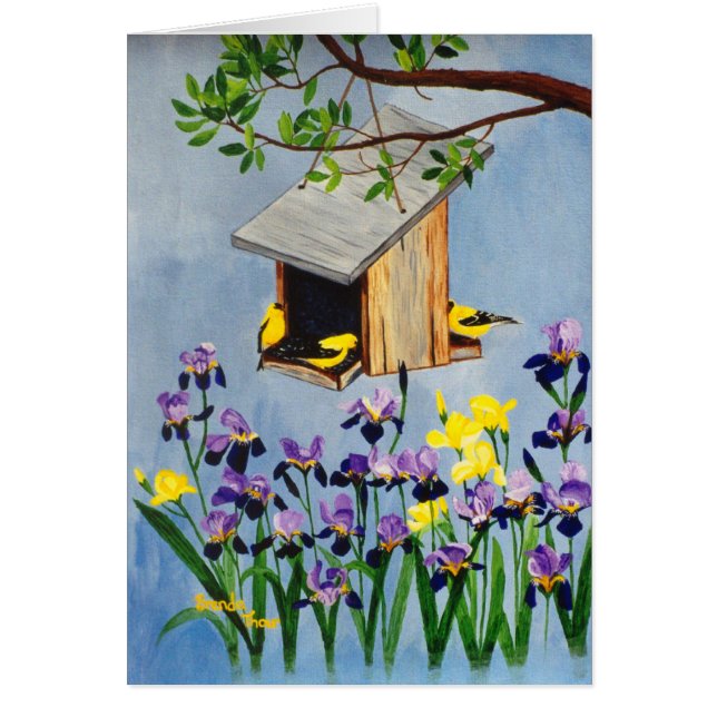 Carte vierge de pinson jaune (Devant)