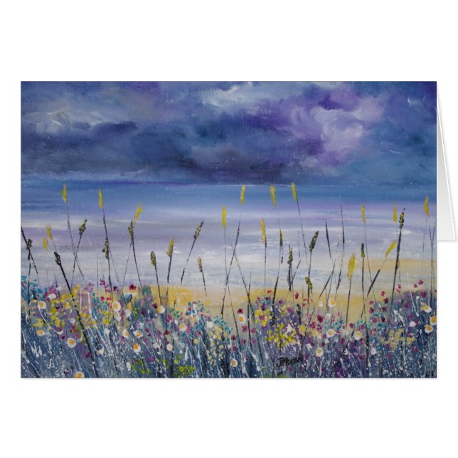 Carte vierge de plage vide (Devant horizontal)