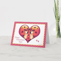 Carte vierge de Saint-Valentin mignonne de chat