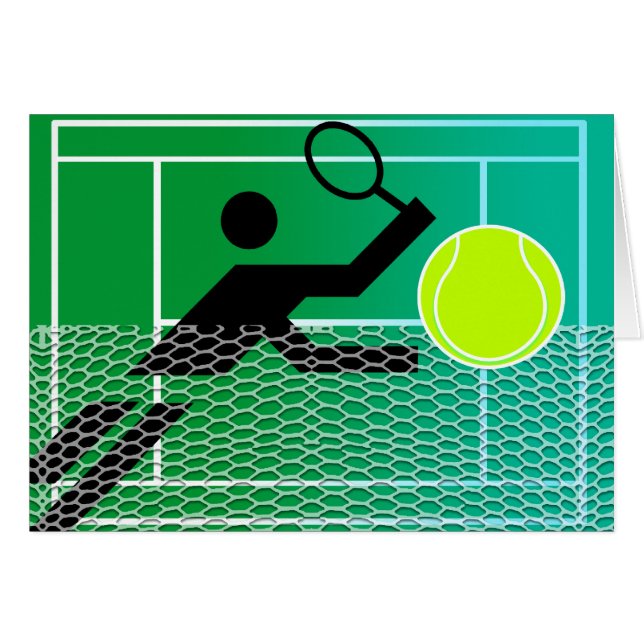 Carte vierge de tennis (Devant Horizontal)