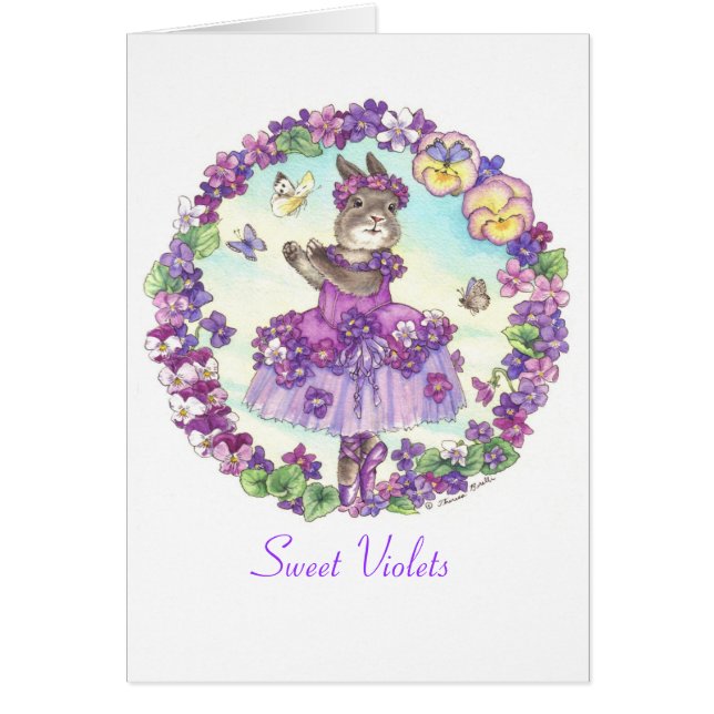 Carte vierge de violettes douces (Devant)