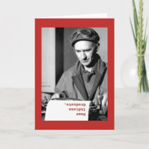 Carte vierge d'Ernie Pyle, diplômé de l'Indiana