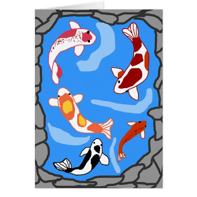 Carte vierge d'étang de Koi (Devant)