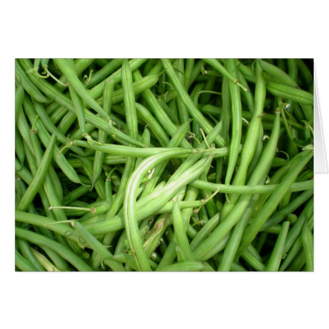 Carte vierge d'haricots verts (Devant horizontal)