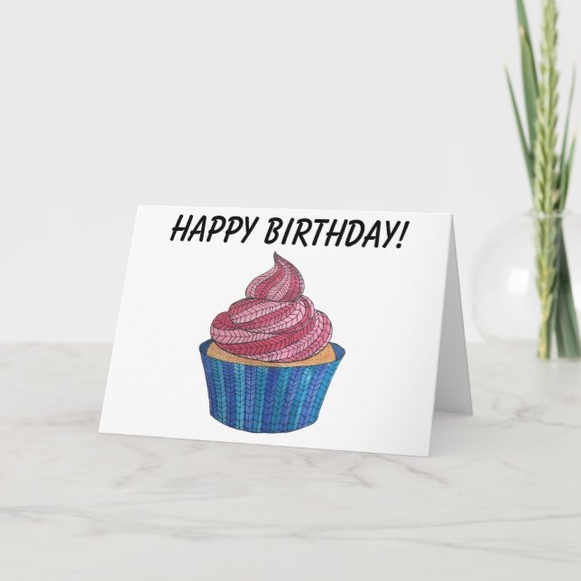 Carte vierge embrouillée d'anniversaire de petit (Devant)