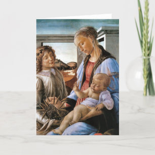 Carte Vierge et enfant avec ange - Botticelli - c1470