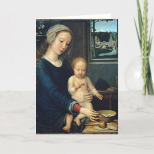 Carte Vierge et enfant avec soupe au lait - Gerard David