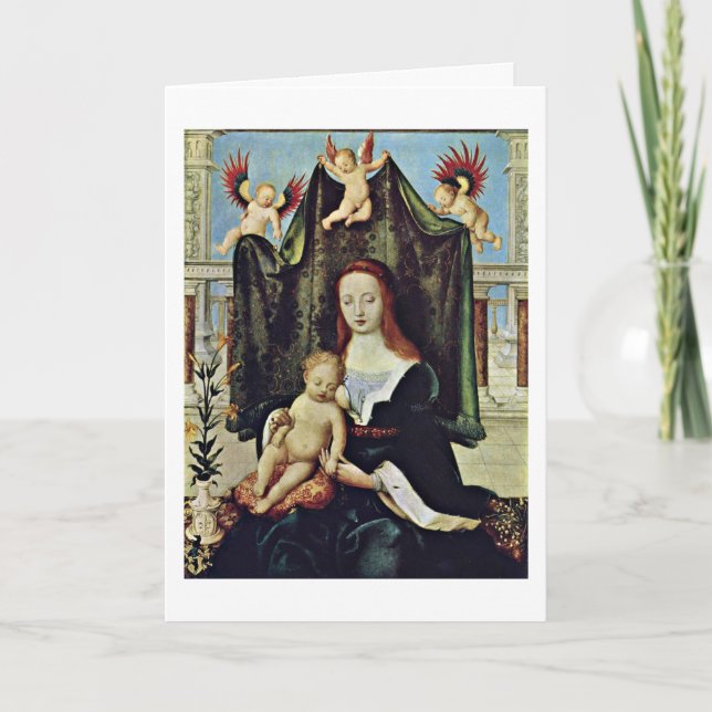 Carte Vierge et enfant par Hans Holbein l'aîné (Devant)