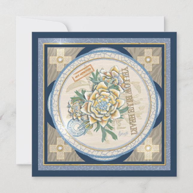 Carte vierge fleur jaune de G Creation Office (Devant)