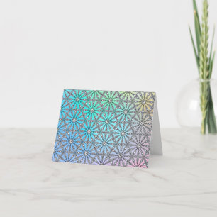 Carte vierge flocon de neige multicolore