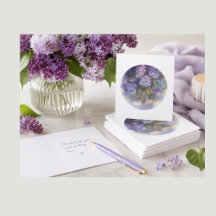 Carte Vierge Hydrangea | Note Florale Élégante