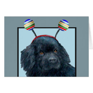 Carte vierge idiote de chien noir