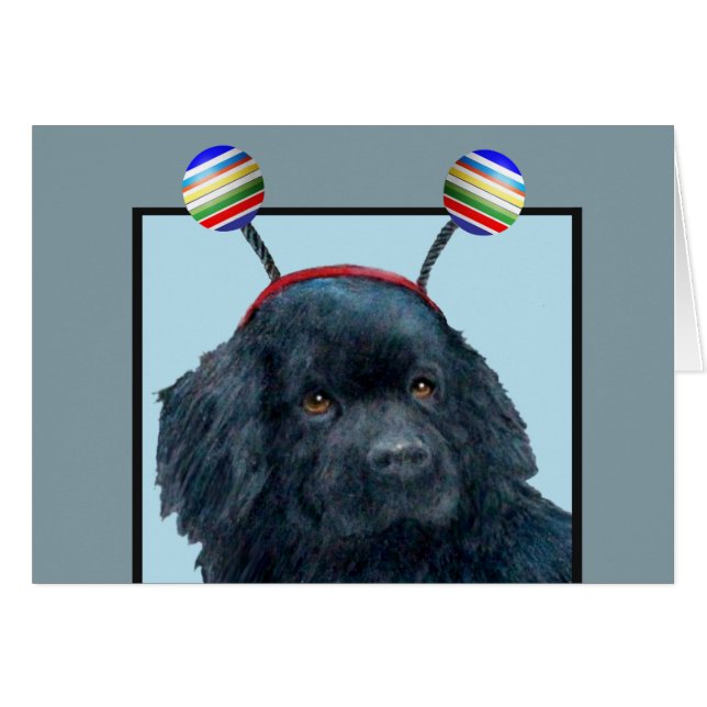 Carte vierge idiote de chien noir (Devant Horizontal)
